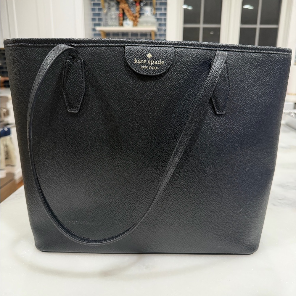 Kate Spade New York Black Tote Bag Zip Top Classic Work Purse